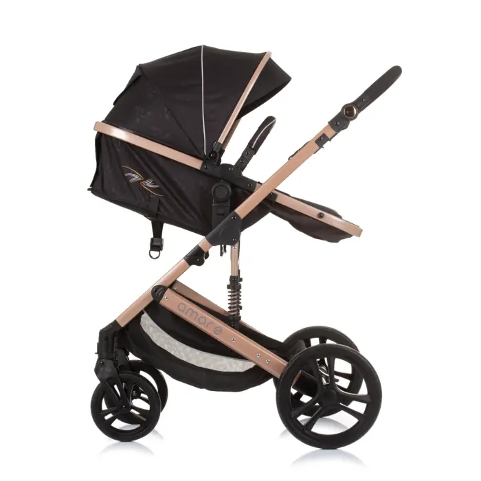 Baby Stroller Amore- Obsidian/Gold