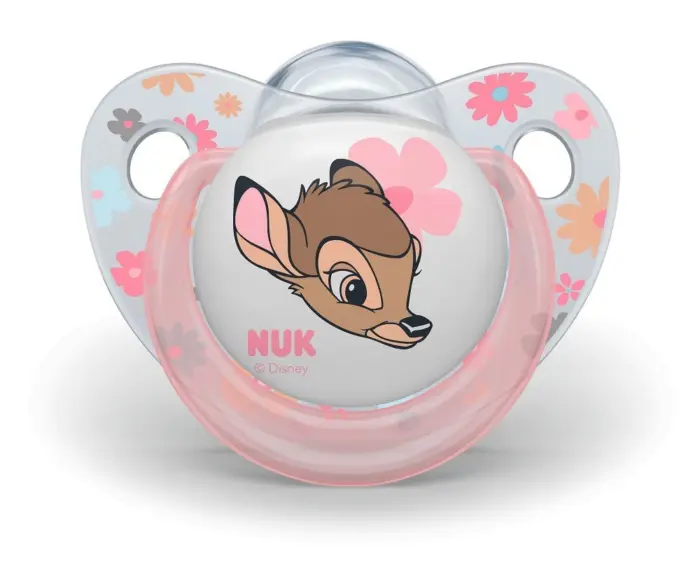NUK Силиконска цуцла лажалка Disney Bambi, 18–36 месеци, 2 парчиња – слика 3