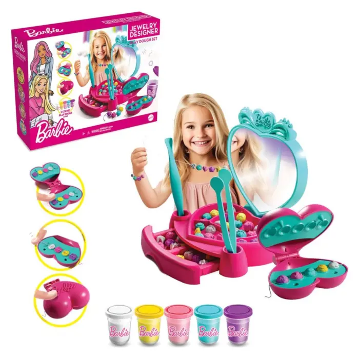 ART CRAFT Сет пластелин Barbie Дизајнер на накит, 280 g, 03926