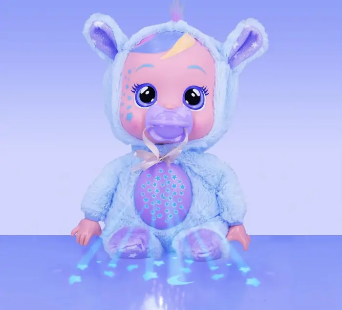 Cry Babies Goodnight Jenna – 30 cm baby doll with 5 lullabies, 8 sounds and starry sky projector