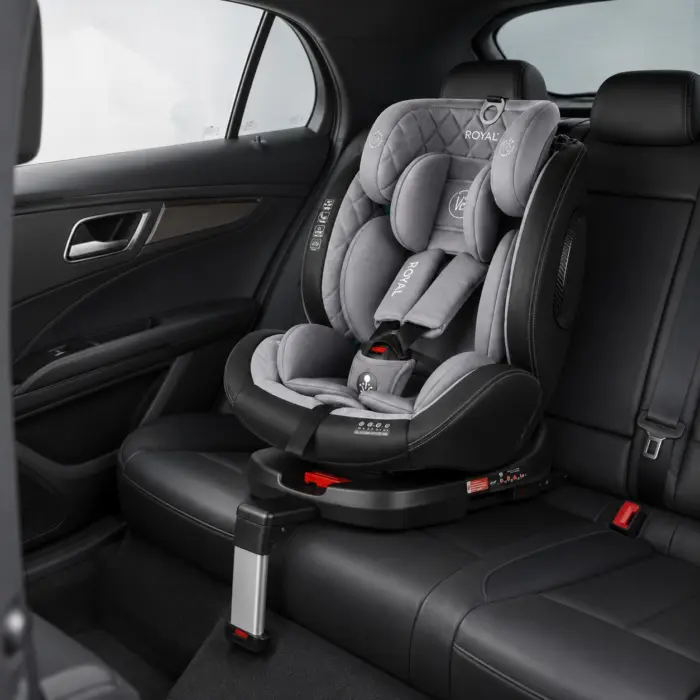 Baby Mascot Ulëse makine Royal i-Size 360° me ISOFIX dhe këmbë mbështetëse, gri-zi – foto 4