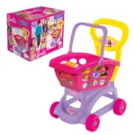 Supermarket trolley on wheels