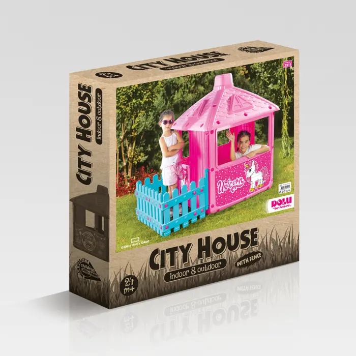 PLAYHOUSE WITH FENCE UNICORN