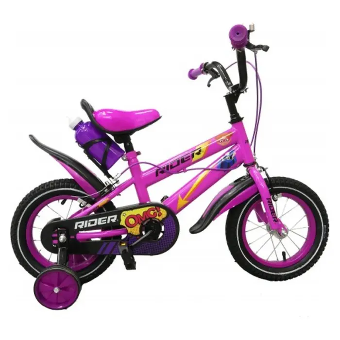 Children's bicycle Rider 12″ with training wheels and water bottle