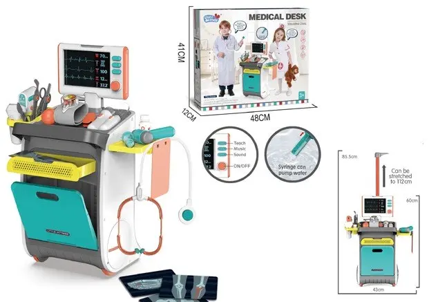 Medical Desk doctor set – medical cart with monitor and sounds