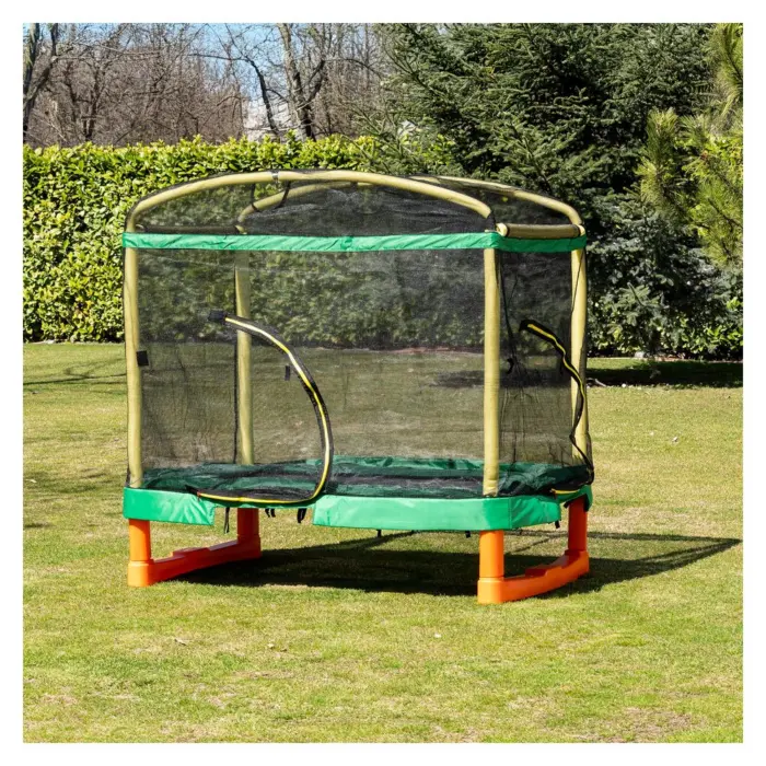 Trampolinë Chipolino Playground 200 cm me rrëshqitëse, lëkundëse dhe shkallë