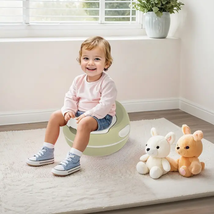 Dolu Nuve Premium potty with lid and removable container, green