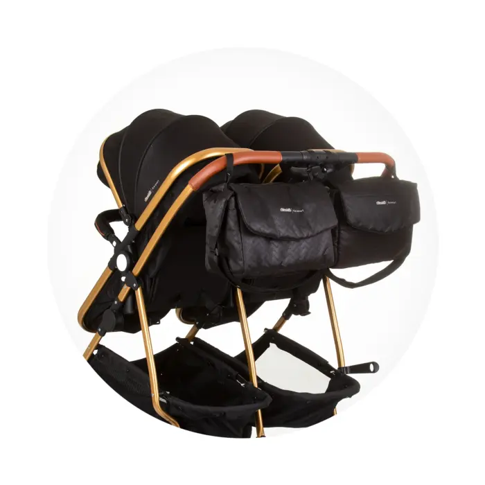 Baby Stroller Duo Smart- Obsidian/Leaves