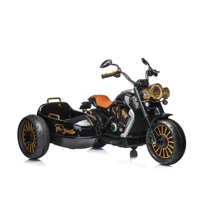 Chipolino Motoçikletë me akumulator me karrocë anësore Duo Tron, 12 V, e zezë – foto 2