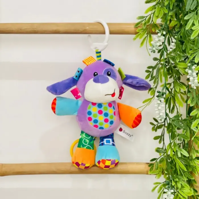 Sozzy плишана музичка играчка на повлекување за креветче, животинче – слика 4