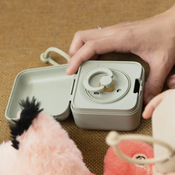 BIBS Pacifier box and microwave sterilizer, Sage