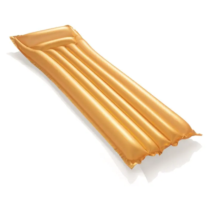Bestway Gold inflatable mattress with pillow, metallic gold, 183 x 69 cm