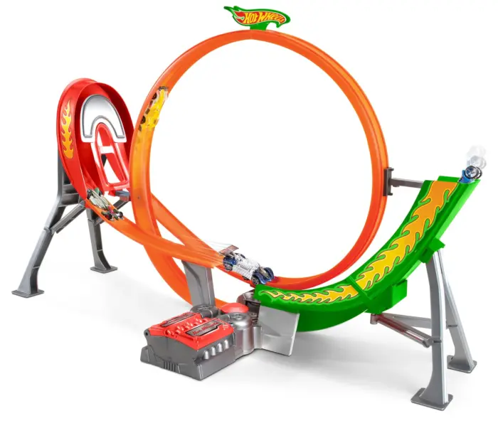 Hot Wheels Action Power Shift Raceway track with loop and 5 cars – image 3