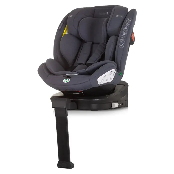Chipolino Автоседиште Tourino i-Size 40–150 cm, ISOFIX 360°, Granite