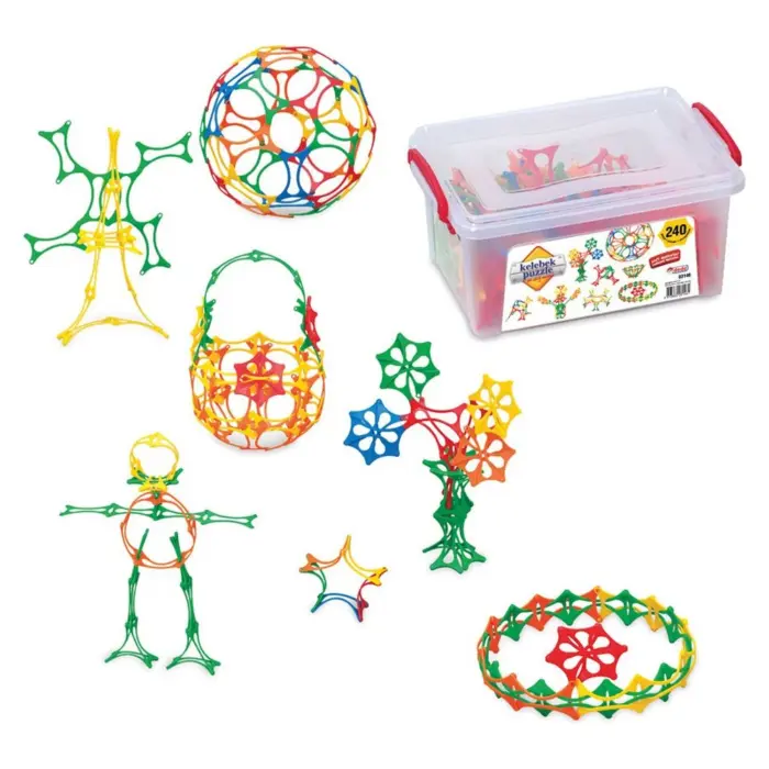 DEDE Butterfly puzzle construction set in a box with handle, 240 pieces, 03146