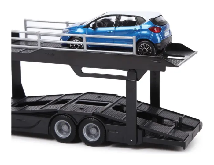 Bburago Mercedes-Benz Actros камион носач на автомобили 1:43, со автомобил – слика 4