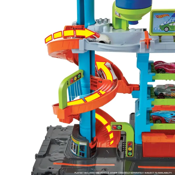 Hot Wheels City Mega lavazh makinash me makinë që ndryshon ngjyrë – foto 3
