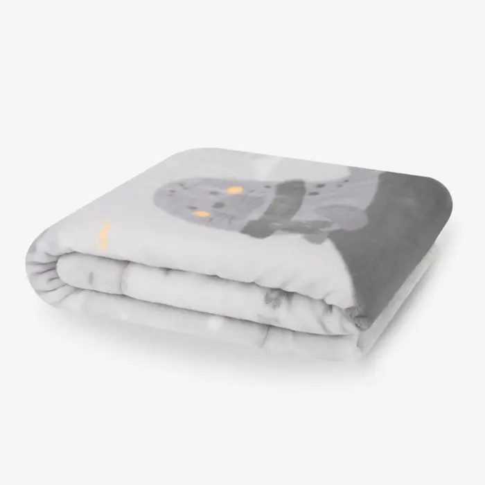 Kikka Boo Double-layer sherpa blanket Seally Me, 110 x 140 cm, gray