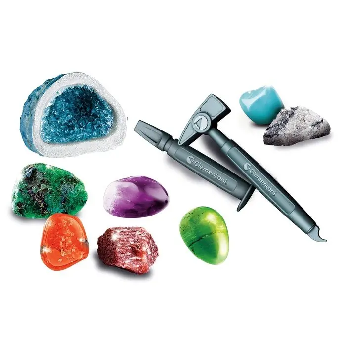 Clementoni Set shkencor Science & Play Build Minerale dhe gjeoda, me kristale