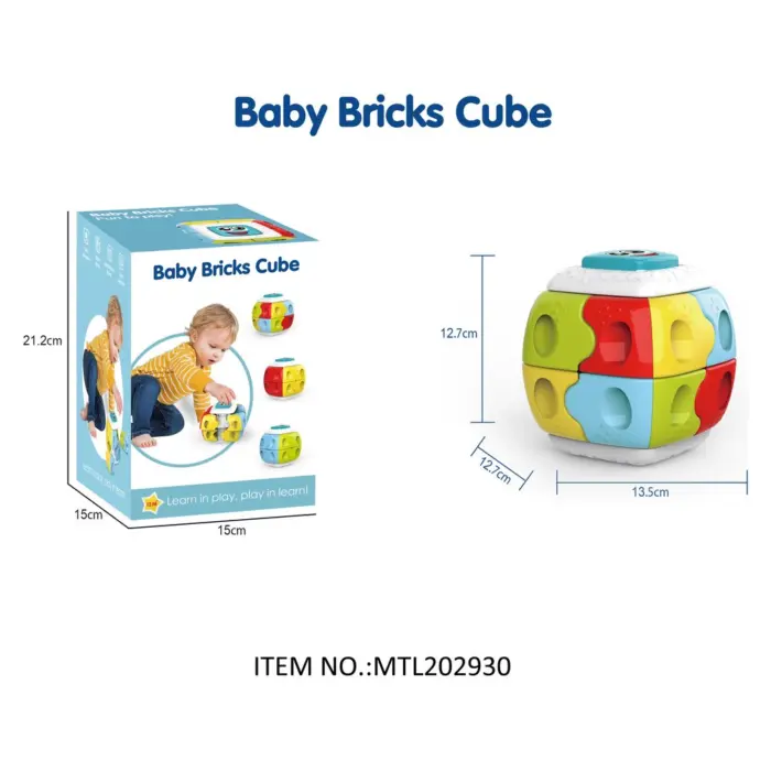 Baby cube sorter made of soft pieces