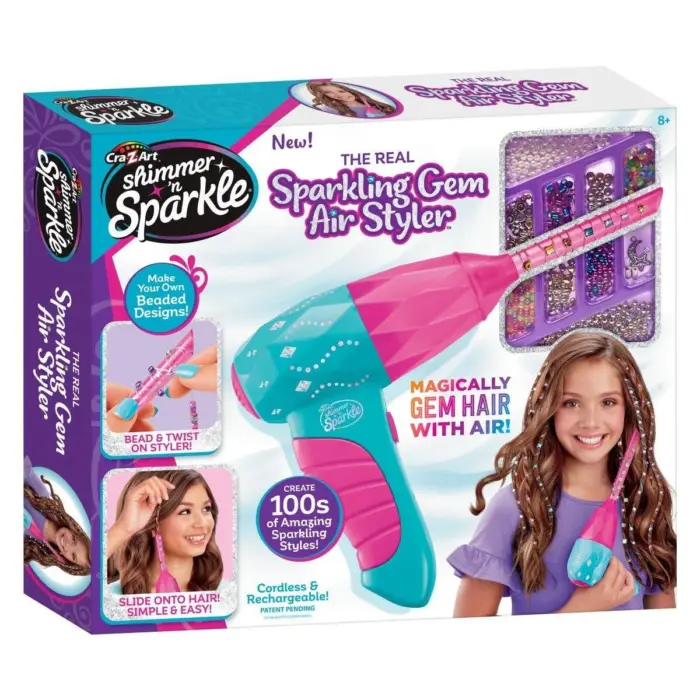 Cra-Z-Art Сет за украсување коса Shimmer 'n Sparkle Gem Air Styler