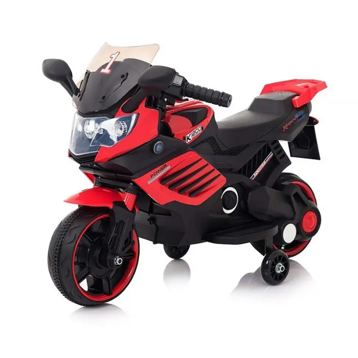 Chipolino Детски мотор на акумулатор Moto Cross 6 V со помошни тркала, црвен
