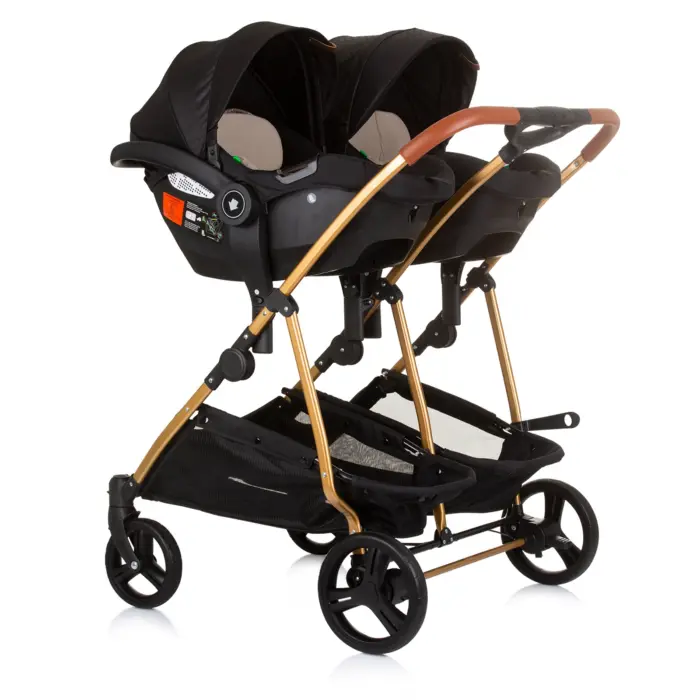 Baby Stroller Duo Smart- Obsidian/Leaves