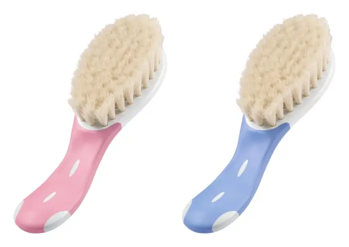 NUK baby hairbrush with natural extra soft bristles