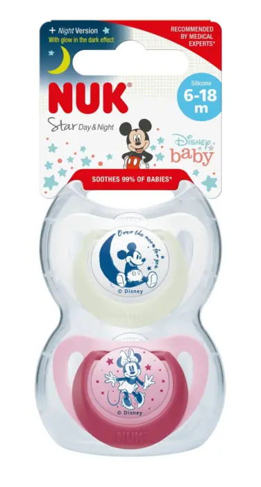 NUK Çucël Star Day & Night Disney Mickey Mouse, 6–18 muaj, 2 copë – foto 2