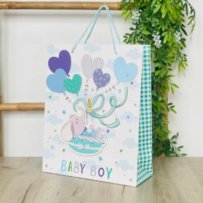 Украсно ќесе за бебешки подарок Baby Boy / Baby Girl, 26 x 32 x 10 cm – слика 3