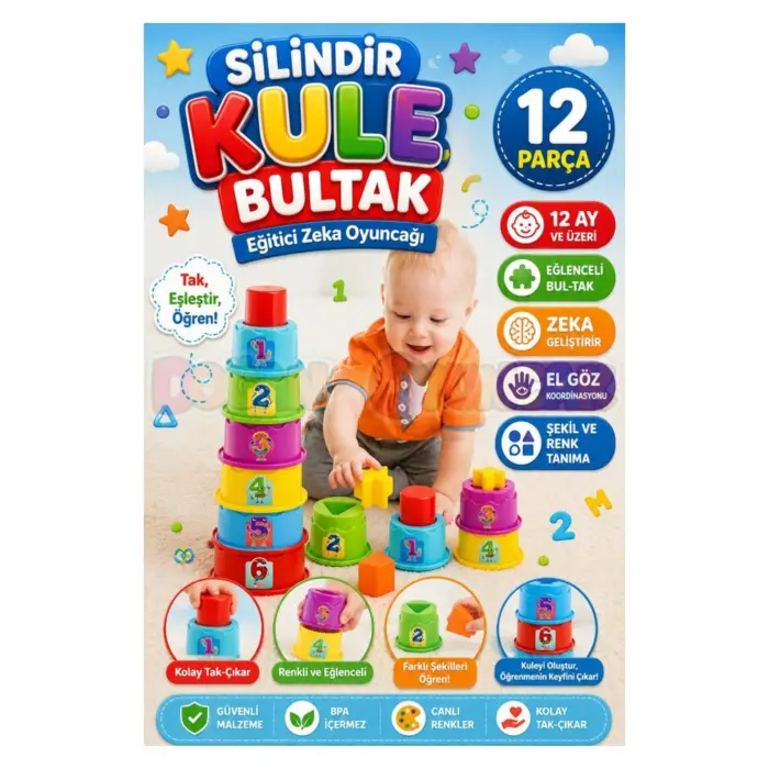 Kullë me cilindra ndarëse DEDE, 12 pjesë, 03465