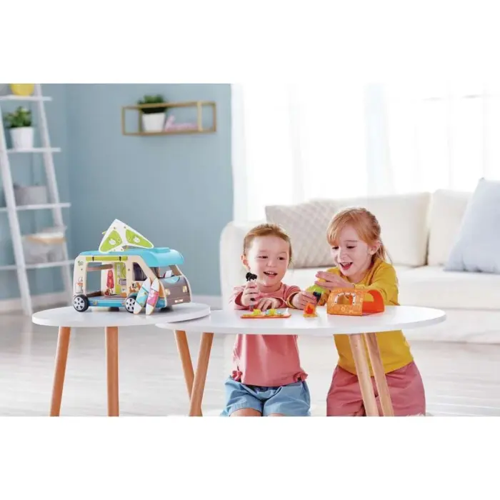 Hape Furgon kamper prej druri Adventure Van me 2 kukulla dhe aksesorë – foto 4