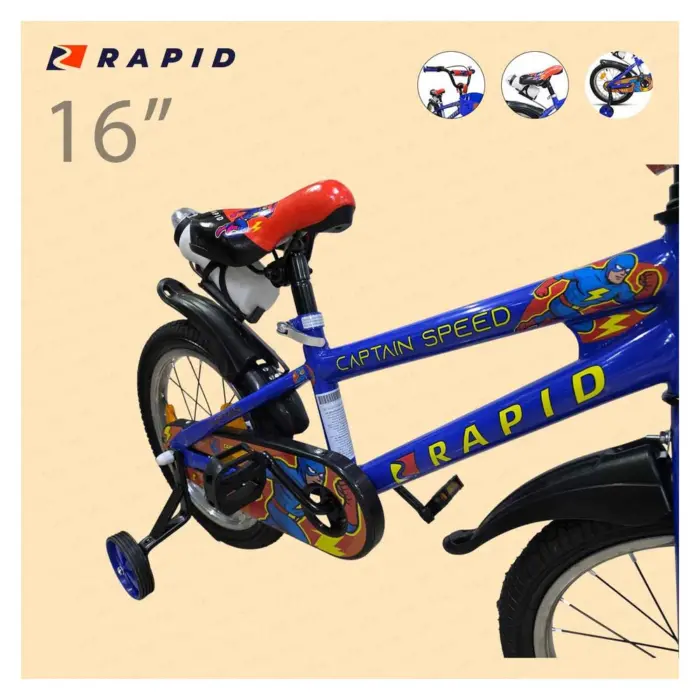 Biçikletë 16 Rapid Captain Speed Blu