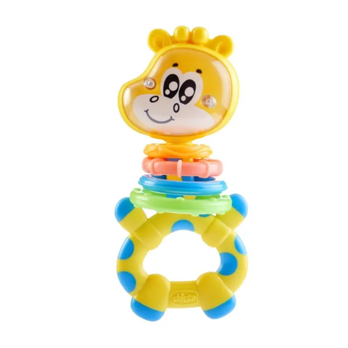 Chicco Тропалка жирафа Gilby со шарени прстени, 3–18 месеци Chicco Тропалка жирафа Gilby со шарени прстени, 3–18 месеци