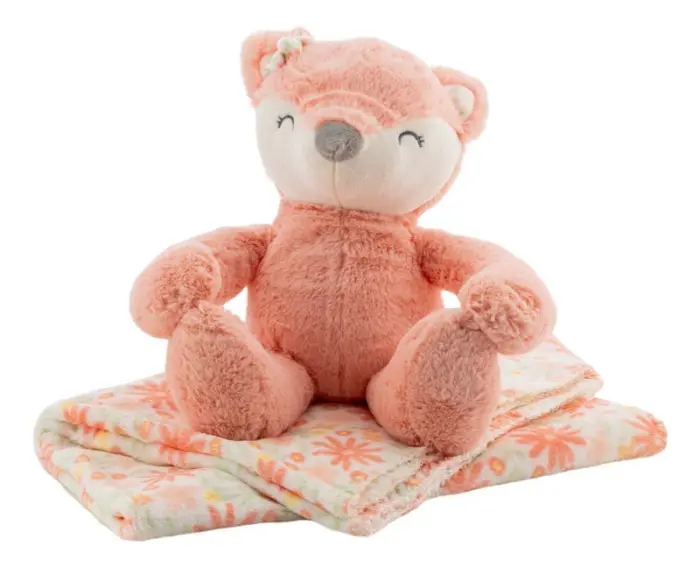 Free2Play Plush fox Nory with blanket, gift set