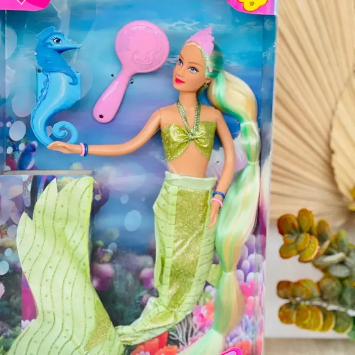 Defa кукла Lucy сирена со морско коњче и четка, 34 cm – слика 6