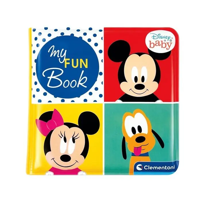 Clementoni Disney Baby Мека книшка My Fun Book што менува боја во вода