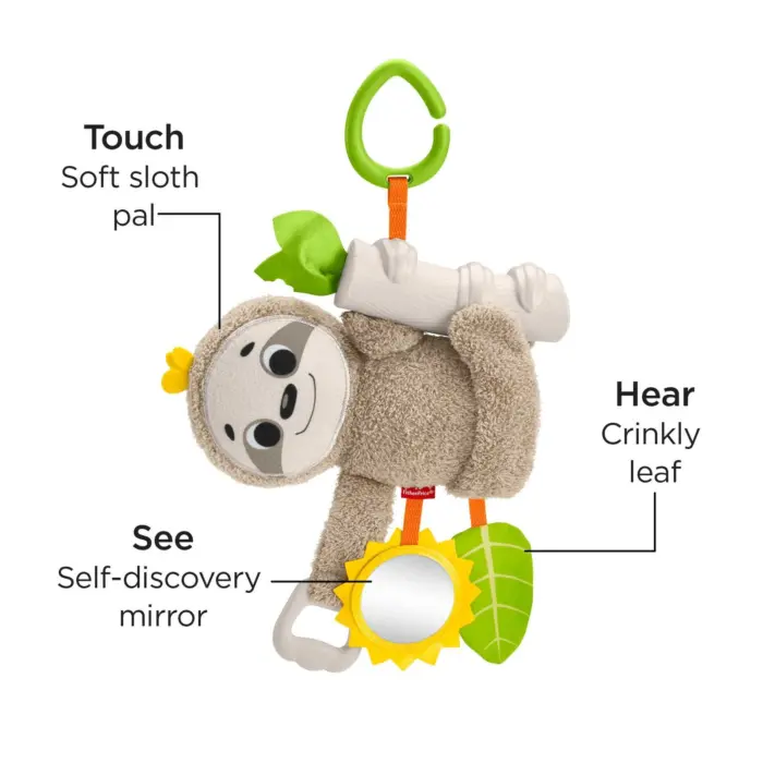 Fisher Price Висечка играчка за количка мрзливец Slow Much Fun – слика 2