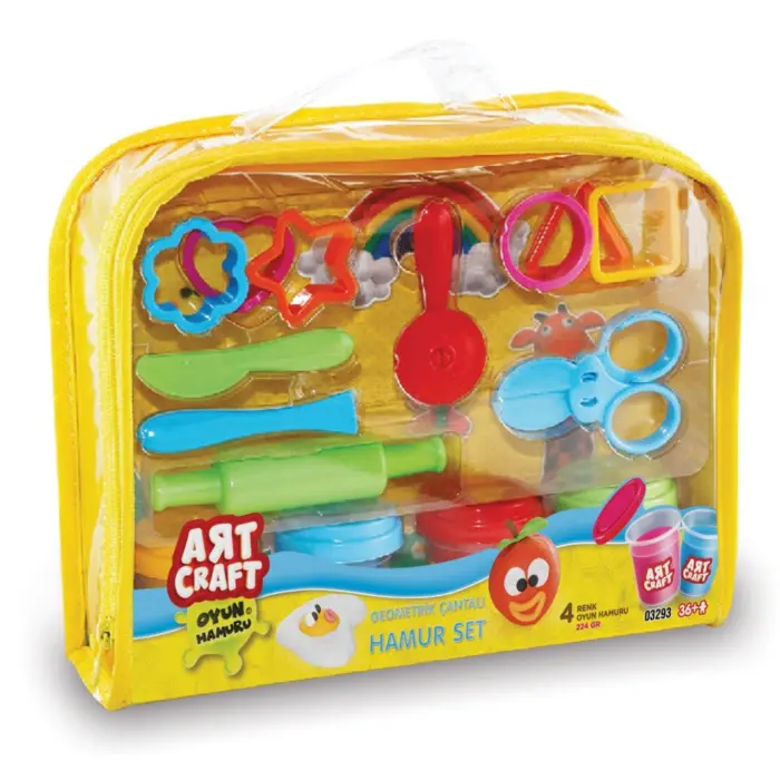 Art Craft Сет пластелин Геометриски форми во чантичка, 4 × 56 g – слика 2