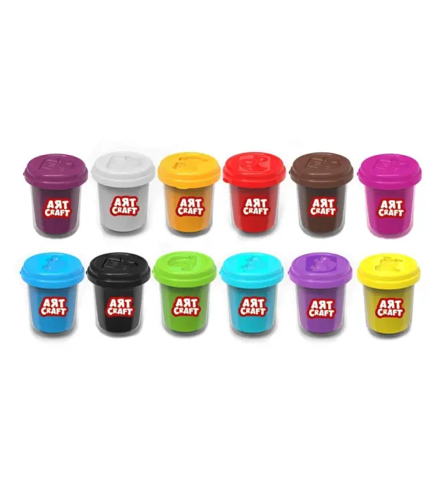 Art Craft Пластелин сет Автобус, 12 × 56 g во 12 бои – слика 2