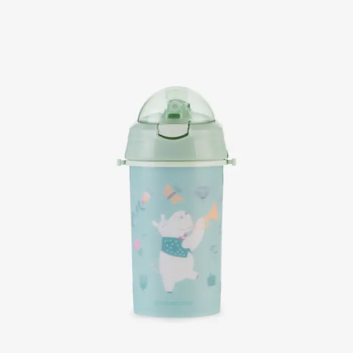 Kikka Boo Cup with silicone straw and strap Music Fest, 450 ml, mint