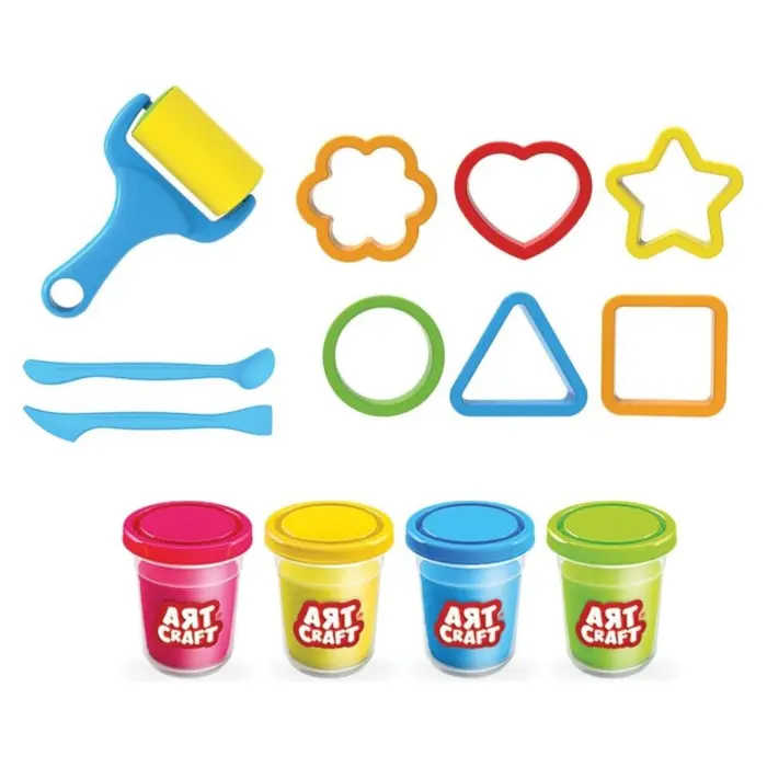 ART CRAFT Play dough set in a blue backpack Dinosaur, 12 pieces, 224 g, 03339