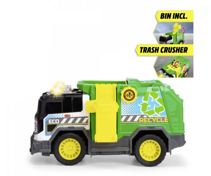 Dickie Toys Камион за отпад Recycle Truck 30 cm со светло и звук – слика 3