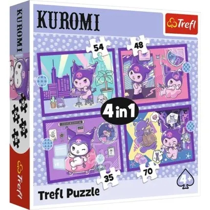 Trefl Сложувалка 4 во 1 Kuromi од Hello Kitty and Friends, 35, 48, 54 и 70 парчиња