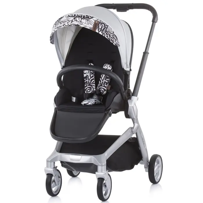 Chipolino Бебешка количка Emotion 3 во 1 со автоседиште, Silver (сребрена) – слика 2