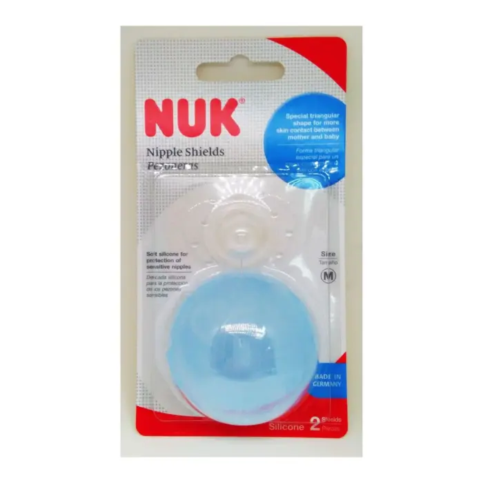 NUK silicone nipple shields for breastfeeding, size M, 2 pieces with case NUK silicone nipple shields for breastfeeding, size M, 2 pieces with case