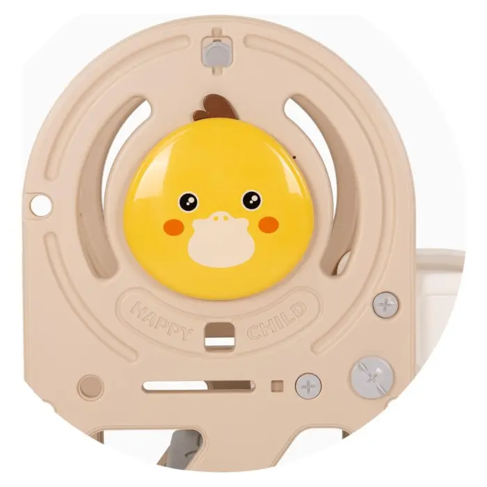 Kids' slide 170 cm Chipolino Duck with basket, beige