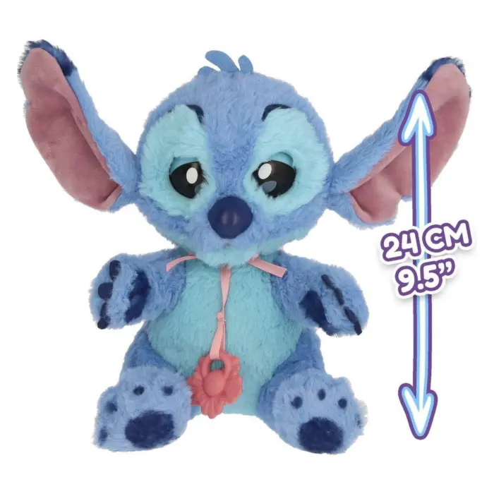 IMC Toys Интерактивна плишана играчка Disney Baby Paws Стич, со цуцла – слика 4