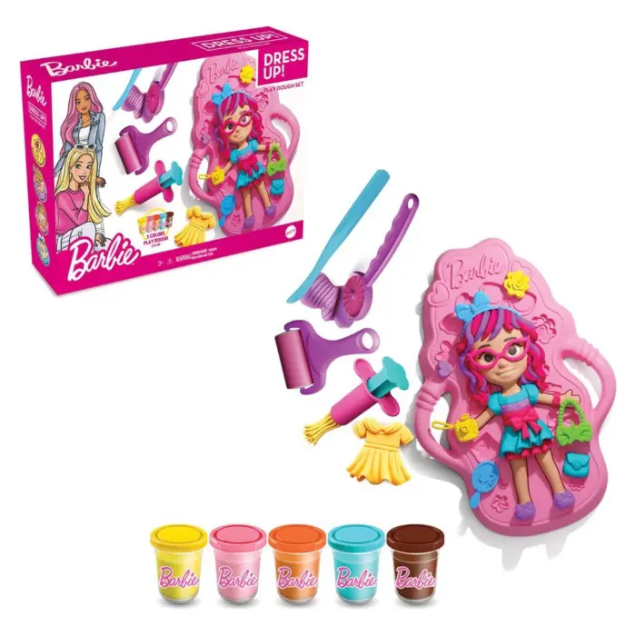 ART CRAFT Сет пластелин Barbie Облечи ја куклата, 280 g, 03927
