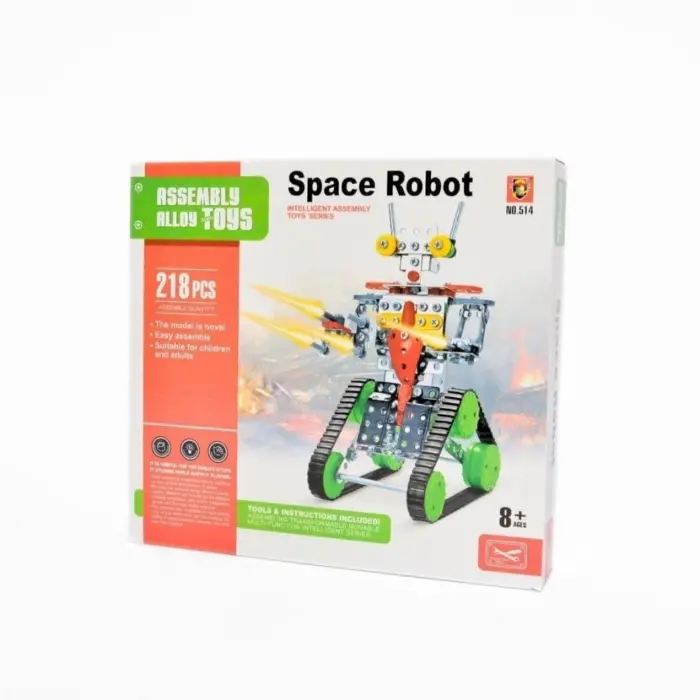 Метален конструктор Space Robot за составување робот, 218 делови – слика 4